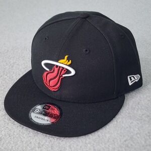 Miami Heat NBA‎ Hat Adult Black New Era 9Fifty Snapback Adjustable Cap